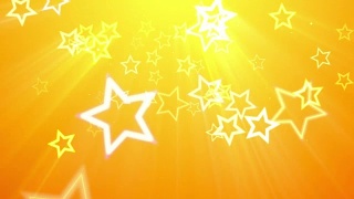 流行和可爱，可爱的黄色星星Bound[7秒循环]视频素材模板下载
