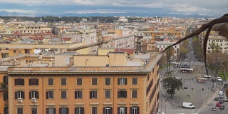 罗马建筑屋顶的景观