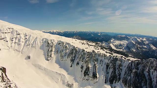 北Cascades山脉Deming冰川Schreibers草甸山谷贝克山脉空中