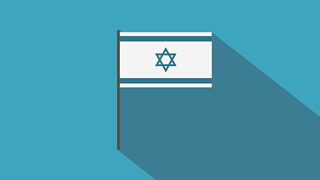 以色列国旗平面设计动画图标