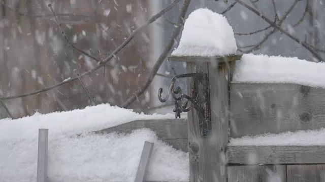 一场严酷的冬季大雪的B-roll式镜头