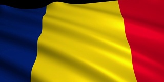 3D渲染国旗的罗马尼亚