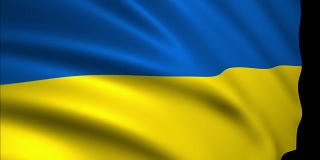 3D渲染国旗的乌克兰