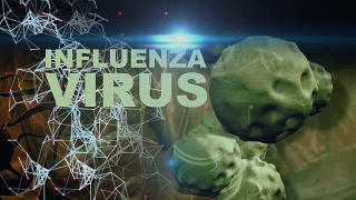 动画-流感病毒细胞图片，背景为光斑视频素材模板下载