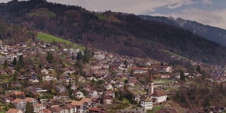 奥伯霍芬am Thunersee，瑞士-鸟瞰图