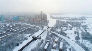俄罗斯莫斯科运河。视频素材模板下载