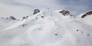 鸟瞰图的Flumserberg滑雪胜地瑞士