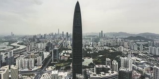 T/L ZI现代摩天大楼在深圳和深圳天际线