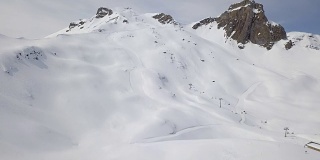 鸟瞰图的Flumserberg滑雪胜地瑞士