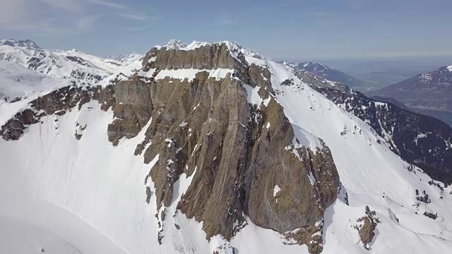 鸟瞰图的Flumserberg滑雪胜地瑞士