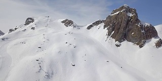 鸟瞰图的Flumserberg滑雪胜地瑞士