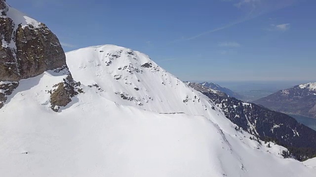 鸟瞰图的Flumserberg滑雪胜地瑞士