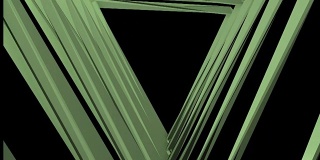三维动画的同心简单三角形隧道
