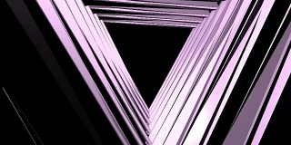 三维动画的同心简单三角形隧道