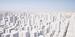 镜头飞行穿越3D城市
