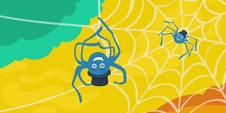 蜘蛛和蜘蛛网动画