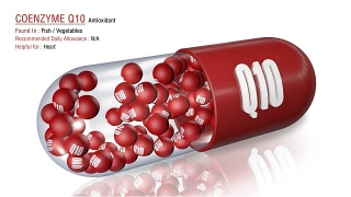 辅酶Q10 -动画抗氧化胶囊概念视频素材模板下载