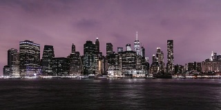 美国曼哈顿/纽约夜景