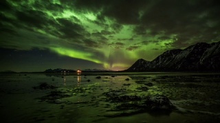 北极光——挪威的北极光视频素材模板下载