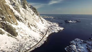 挪威特罗姆斯郡的风景路线-挪威的北部视频素材模板下载