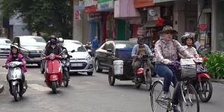 4k越南西贡(胡志明市)道路交通电影