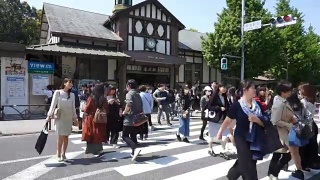 日本东京的原宿东京站视频素材模板下载