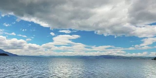 马其顿安静的奥赫里德湖