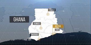 加纳的地图