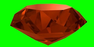 琥珀色宝石橙色宝石宝石旋转婚礼背景环4K