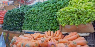 漂亮的蔬菜市场展示