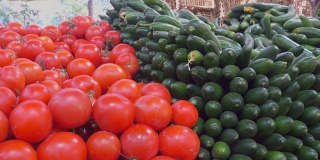 漂亮的蔬菜市场展示