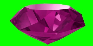 粉色红宝石宝石宝石宝石旋转婚礼背景环4K