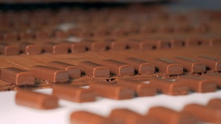 零食糖果与巧克力的工厂，关闭。视频素材模板下载