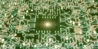 未来的CPU和电路板。