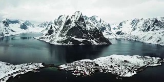 挪威莱因的鸟瞰图