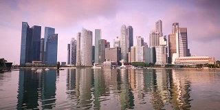 黎明在新加坡和映像。无缝循环