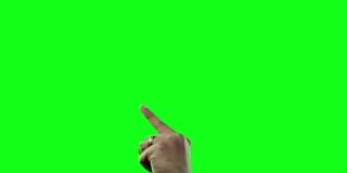 指向食指设置在绿色屏幕4k视频片段设置。