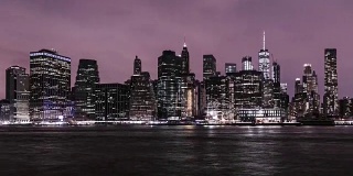 T/L TU Downtown Manhattan at Night /美国纽约