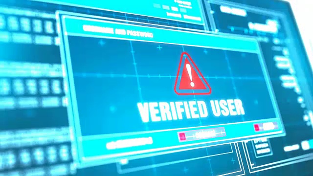 验证用户警告通知系统安全警报错误信息在计算机屏幕上输入登录和密码。