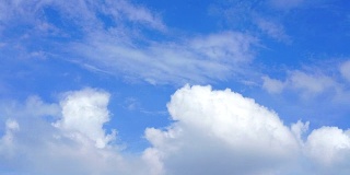 美丽的时间流逝云在蓝天，4k视频分辨率。