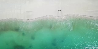 龙目岛-从上面看海滩。直无人机拍摄的