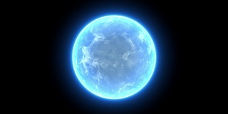 抽象的能量球科学背景环蓝色