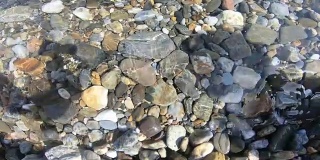 海水下的卵石背景
