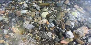 海水下的卵石背景