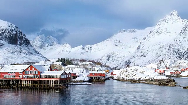 挪威罗浮敦群岛上的一个村庄