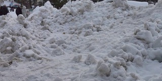 4k:冬季景观雪脏了