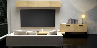 客厅灯光节能高效控制，智能家电，物联网。4 k的电影。