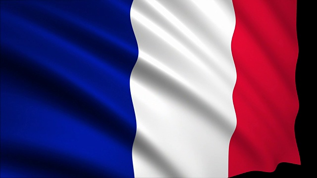 3D渲染国旗的法国