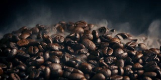 烘焙咖啡豆堆