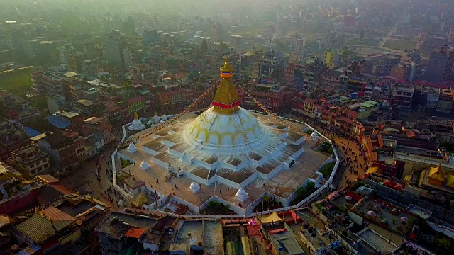 尼泊尔的Stupa Bodhnath katmandu - 2017年10月26日